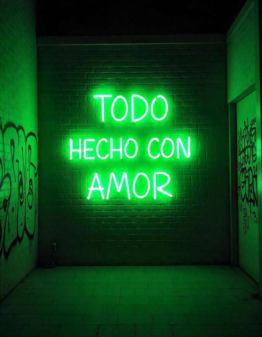 Freepik A Vibrant Neon Green Logo Spelling Todo Hecho Con 75782