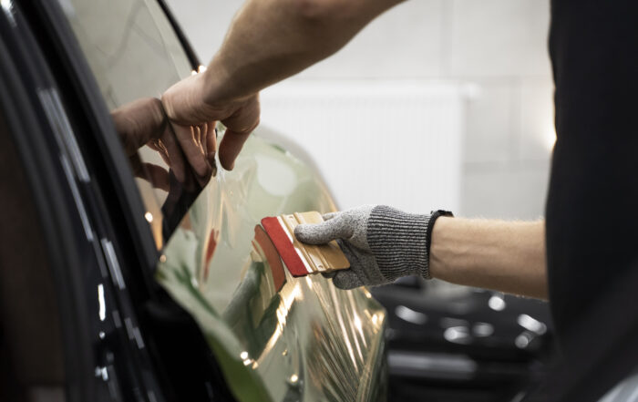 Person Working Car Wrapping